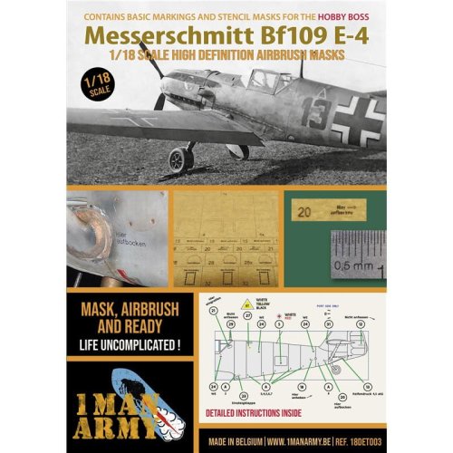 Przejdź do produktu 1 Man Army 18DET003 - 1:18 Messerschmitt Bf109 E-4 - Hobby Boss