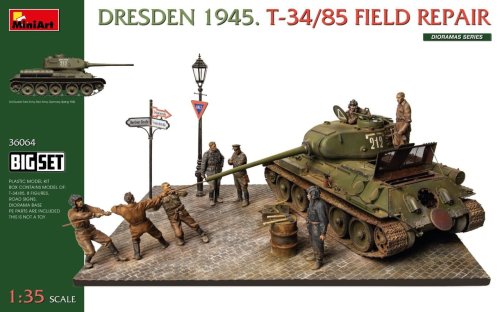 Przejdź do produktu Miniart 36064 - 1:35 Dresden 1945 T-34/85 Field Repair Big Set