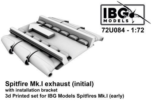 Przejdź do produktu IBG 72U084 - 1:72 Spitfire Mk.I exhaust initial with installation bracket 3D Printed Set