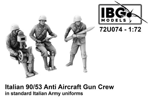 Przejdź do produktu IBG 72U074 - 1:72 Italian 90/53 Anti Aircraft Gun Crew in standard uniforms