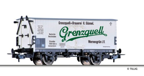 Przejdź do produktu Tillig 77069 H0 - Wagon chłodnia Brauerei Grenzquell,  DRG, ep.II