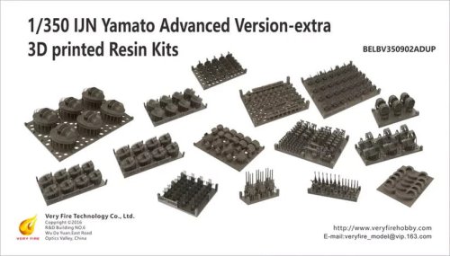 Przejdź do produktu Very Fire VF350902ADUP - 1:350 IJN Yamato Advanced Version-extra 3D Printed Resin Kits