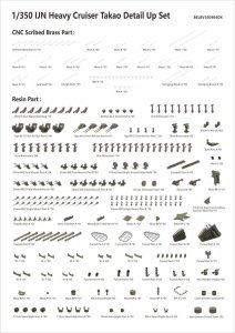 Very Fire VF350904UP - 1:350 IJN Takao Detail Up Set