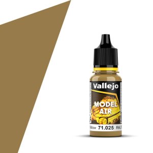 VALLEJO 71025 - Farba akrylowa Dark Yellow (Dunkelgelb) 17 ml (RAL7028) - Model Air