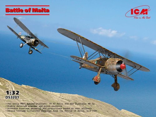 Przejdź do produktu ICM DS3201 - 1:32 Battle of Malta - Fiat CR.42 Falco & Sea Gladiator Mk.II