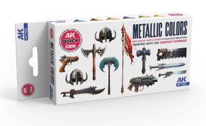 AK Interactive 17522 - Zestaw farb Quick Gen Metallics