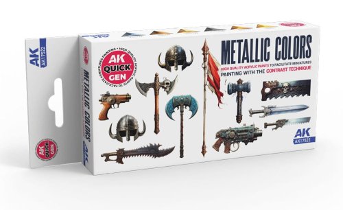 Przejdź do produktu AK Interactive 17522 - Zestaw farb Quick Gen Metallics
