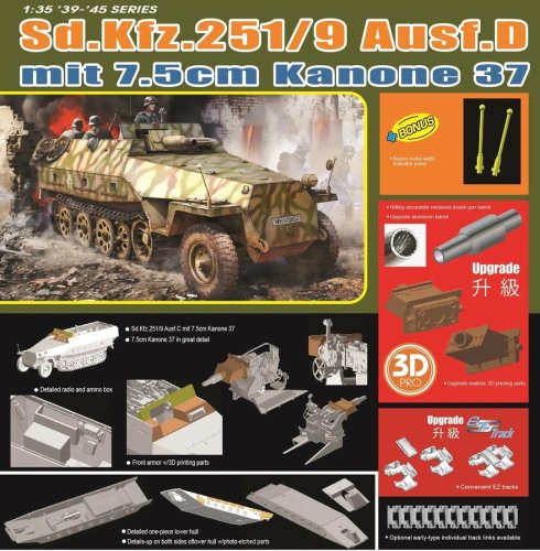 Przejdź do produktu Dragon 6516 - 1:35 Sd.Kfz. 251/9 Ausf. D mit 7,5 cm Kanone 37