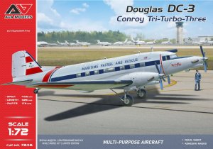 A&A Models 7246 - 1:72 Douglas DC-3 Conroy Tri-Turbo-Three