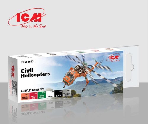Przejdź do produktu ICM 3093 - Zestaw farb Civil Helicopters