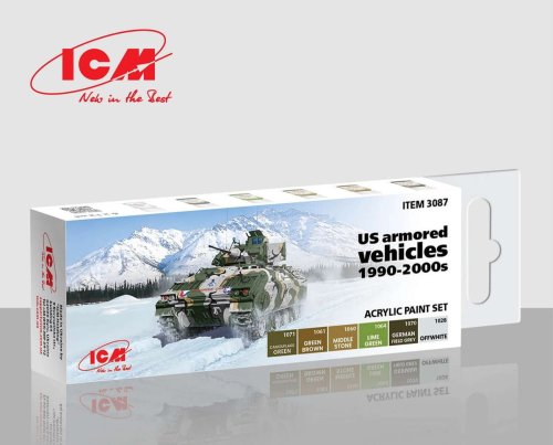 Przejdź do produktu ICM 3087 - Zestaw farb US Armored Vehicles 1990-2000s