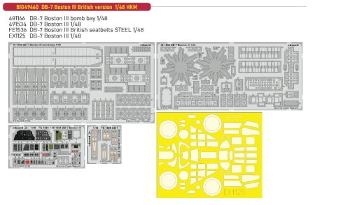 Przejdź do produktu Eduard BIG49460 - 1:48 DB-7 Boston III British version