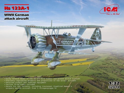 Przejdź do produktu ICM 32014 - 1:32 Hs 123A-1 WWII German attack aircraft