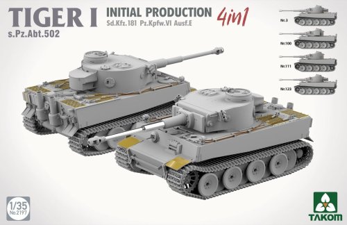 Przejdź do produktu Takom 2197 - 1:35 Tiger I Initial Production 4 in 1 s.Pz.Abt.502