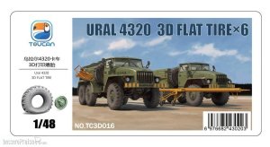 Zimi Model Toucan 3D016 - 1:48 URAL 4320 3D Flat Tire 4 pcs