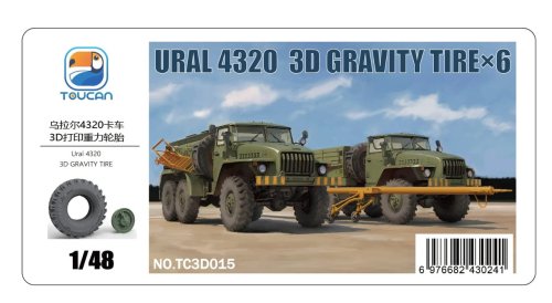 Przejdź do produktu Zimi Model Toucan 3D015 - 1:48 URAL 4320 3D Gravity Tire 6 pcs