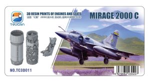 Zimi Model Toucan 3D011 - 1:32 Mirage 2000 C 3D Resin Prints of Engines and Seats
