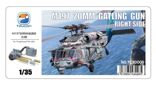Przejdź do produktu Zimi Model Toucan 3D009 - 1:35 M197 20 mm Gatling Gun Right Side for Knighthawk MH-60S