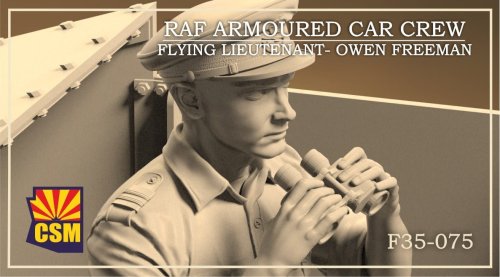 Przejdź do produktu Copper State Models F35075 - 1:35 RAF Armoured Car Crew Flying Lieutenant Robert Evans