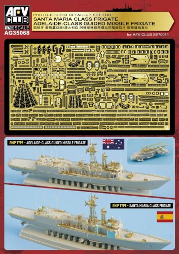 Przejdź do produktu AFV Club AG35068 - 1:700 PE Detail-Up Set for Santa Maria Class Frigate / Adelaide Class Guided Missile Frigate