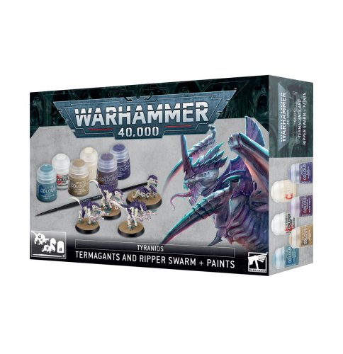 Przejdź do produktu GW 60-13 Warhammer 40k - Tyranids: Termagants and Ripper Swarm z zestawem farb