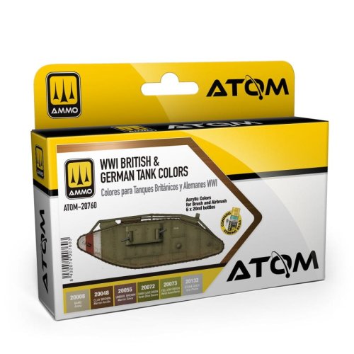 Przejdź do produktu Ammo Mig 20760 - Zestaw farb Atom WWI British & German Colors