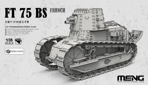 Przejdź do produktu Meng Model TS059 - 1:35 French FT 75 BS