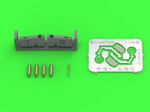 Master AM-48-185 - 1:48 P-51B Mustang - lufy uzbrojenia z żywicznym mocowaniem oraz celownik