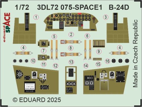 Przejdź do produktu Eduard 3DL72075 - 1:72 B-24D Space 3D Decals