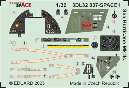 Przejdź do produktu Eduard 3DL32037 - 1:32 Sea Hurricane Mk.IIc Space 3D Decals