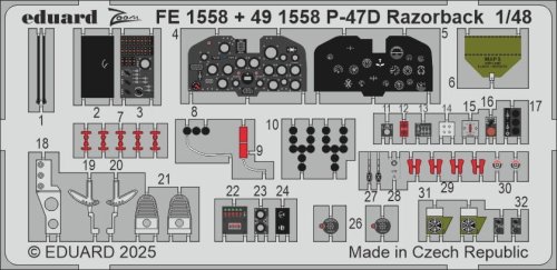 Przejdź do produktu Eduard FE1558 - 1:48 P-47D Razorback