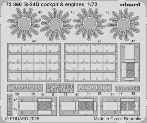 Eduard 73860 - 1:72 B-24D cockpit & engines