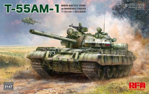 Przejdź do produktu Rye Field Model 5147 - 1:35 T-55AM-1 Main Battle Tank  w/ workable tracks