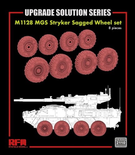 Przejdź do produktu Rye Field Model 2110 - 1:35 M1128 MGS Stryker Sagged Wheel Set 8 pcs