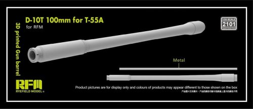 Przejdź do produktu Rye Field Model 2101 - 1:35 D-10T2S 100 mm L/53,5 for T-55A 3D Printed Gun Barrel