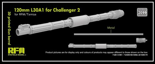 Przejdź do produktu Rye Field Model 2099 - 1:35 120 mm L30A1 for Challenger 2 3D Printed Gun Barrel