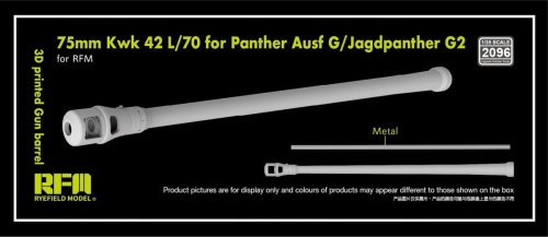 Przejdź do produktu Rye Field Model 2096 - 1:35 75 mm KwK 42 L/70 for Panther Ausf G 3D Printed Gun Barrel