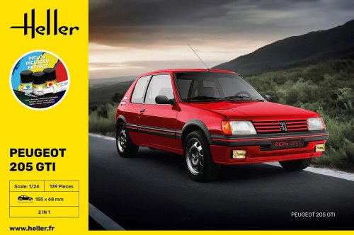 Przejdź do produktu Heller 58705 - 1:24 Peugeot 205 GTI model z farbami