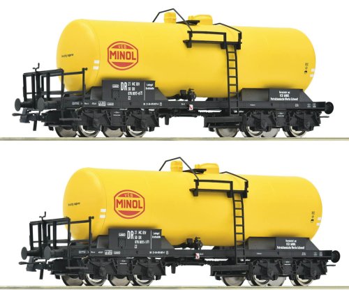 Przejdź do produktu Roco 6600199 H0 - Zestaw 2 wagonów cystern Minol, DR, ep.IV