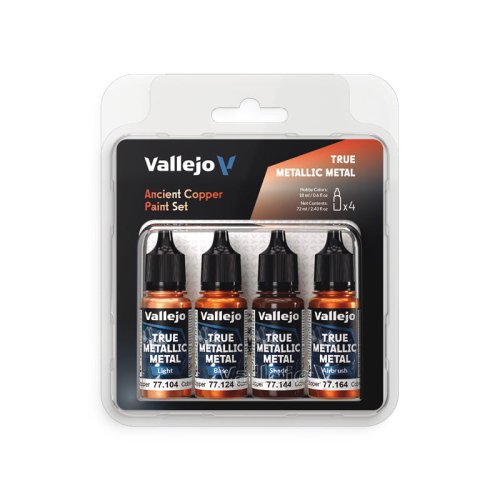 Przejdź do produktu Vallejo 77253 - Zestaw farb akrylowych True Metallic Ancient Copper
