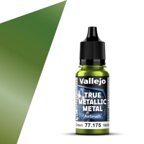 Przejdź do produktu Vallejo 77175 - Farba akrylowa True Metallic Metal 175 Amber Green Airbrush 18 ml