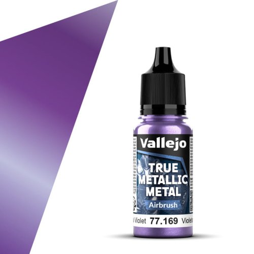 Przejdź do produktu Vallejo 77169 - Farba akrylowa True Metallic Metal 169 Celestial Violet Airbrush 18 ml