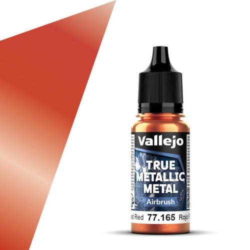Przejdź do produktu Vallejo 77165 - Farba akrylowa True Metallic Metal 165 Forged Red Airbrush 18 ml