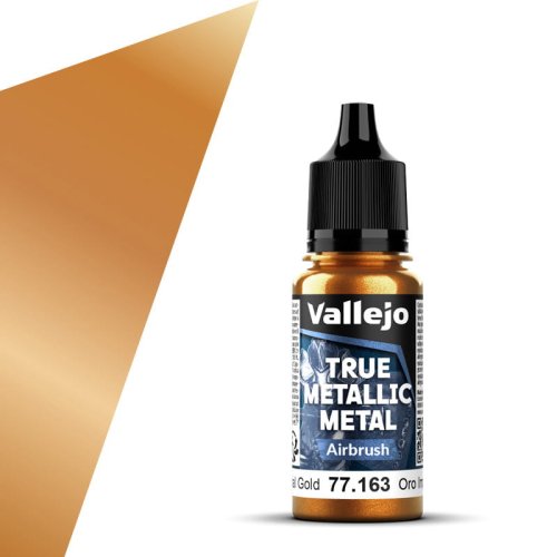 Przejdź do produktu Vallejo 77163 - Farba akrylowa True Metallic Metal 163 Imperial Gold Airbrush 18 ml