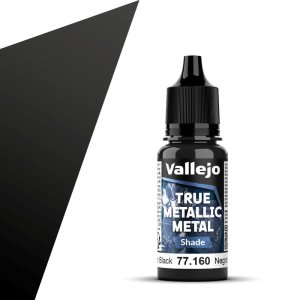Vallejo 77160 - Farba akrylowa True Metallic Metal 160 Obsidian Black Shade 18 ml