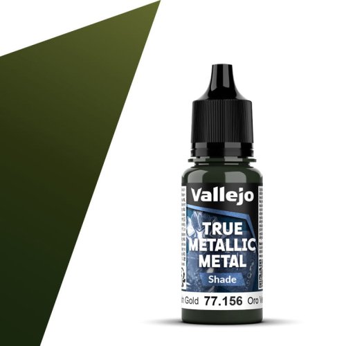 Przejdź do produktu Vallejo 77156 - Farba akrylowa True Metallic Metal 156 Greenish Gold Shade 18 ml