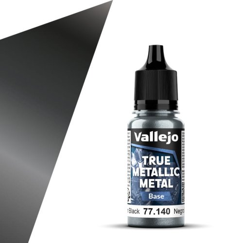 Przejdź do produktu Vallejo 77140 - Farba akrylowa True Metallic Metal 140 Obsidian Black Base 18 ml