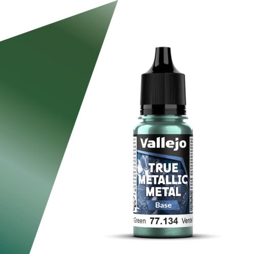Przejdź do produktu Vallejo 77134 - Farba akrylowa True Metallic Metal 134 Dusken Green Base 18 ml