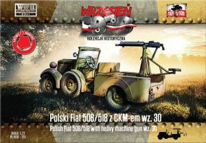 First To Fight 125 - Wrzesień 1939 - 1:72 Polski Fiat 508/518 z CKM-em wz.30 - Gazetka w zestawie z modelem