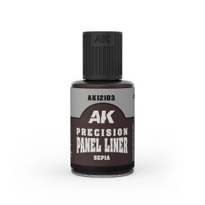 AK Interactive 12103 - Precision Panel Liner Sepia 30 ml